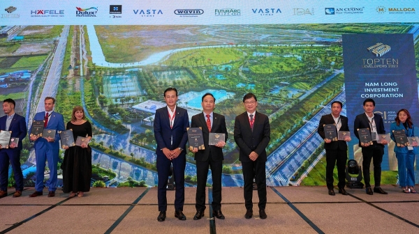 Nam Long được BCI Asia Awards xếp hạng là 1 trong 10 chủ đầu tư hàng đầu Việt Nam 2023