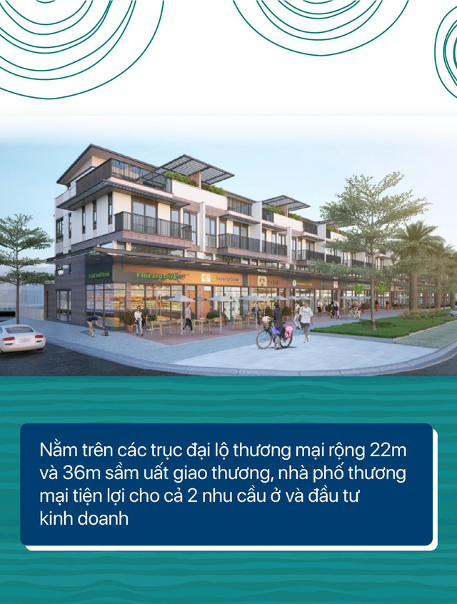 Nhà phố thương mại tại Waterpoint Long An được phân bố trên các trục đường đắc địa
